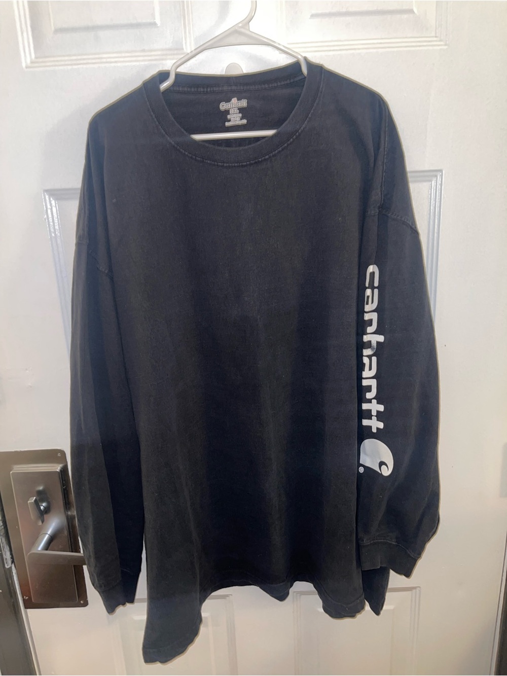Carhartt Black Long Sleeve Logo Tee - Size 3X